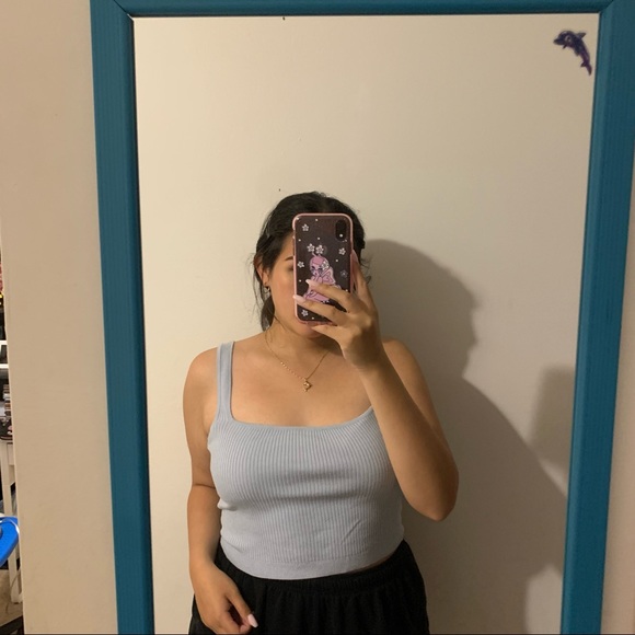 Aeropostale baby blue ribbed tank - Picture 1 of 3